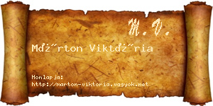 Márton Viktória névjegykártya